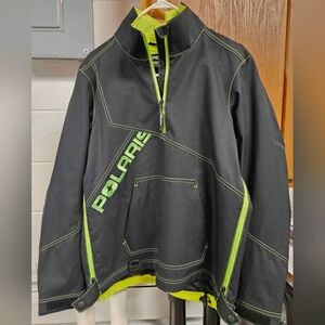 Polaris snowmobile jacket - lightweight 3/4 zip pullover - mens small